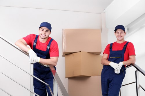 Removal van and moving boxes for a Lewisham house move