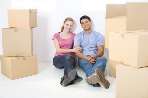 Household items being carefully prepared for a Lewisham relocation