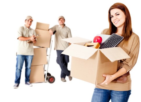 Packed boxes and furniture ready for a house move in Lewisham