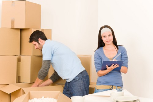Checklist and moving supplies prepared for a home move in Lewisham