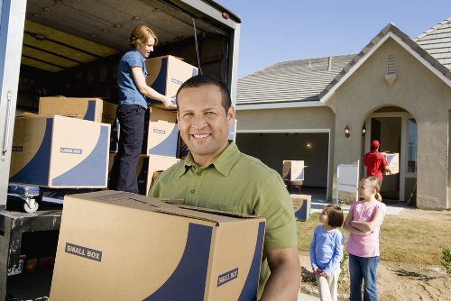 Packed household items ready for transport